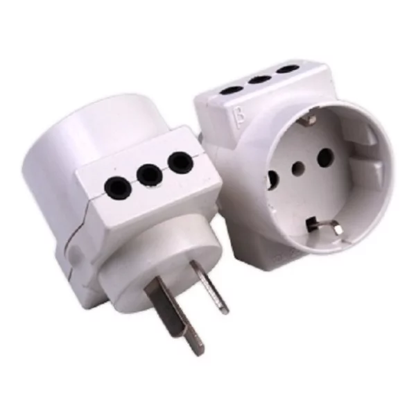 Adaptador Mig Standar A Schuko Contacto Electricidad Colon