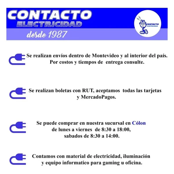 Spot 2 Luces Plástico Negro Contacto Electricidad Colon - Imagen 2