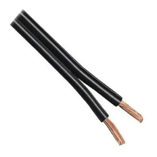 Cable Gemelo 2x1 Rollo De 15 M Color Negro Contacto Colon