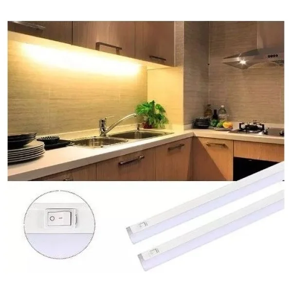 Artefacto Regleta Tubo Led 120 Cm 18w Con Llave T5 Contacto - Imagen 2