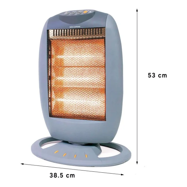 Estufa Halogena Punktal Giratoria Potencia 3 Niveles 222 Dim Color Gris - Imagen 5