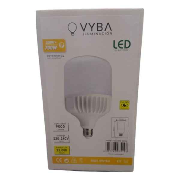 Lampara Led 100w E27 Luz Neutra Vyba Contacto Electricidad - Imagen 2