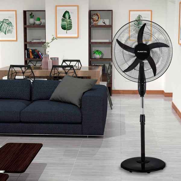 Ventilador De Pie Punktal Pk-5012vt Con 5 Aspas Color Negro Estructura Color Negro, 50cm De Diámetro 220v - Imagen 4