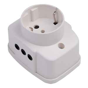 Toma Exterior Schuko Y 2 Modular Contacto Electricidad Colon