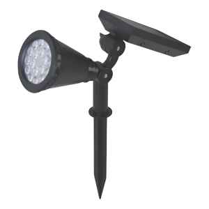 Pincho De Jardín Con Panel Solar 7 Led Luz Cálida Y Luz Fría