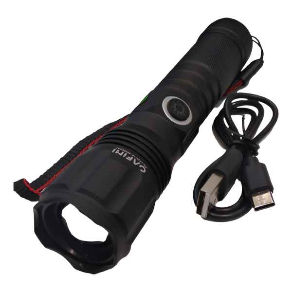 Linterna Recargable De Luz Fuerte Usb Cafini 73011 Contacto