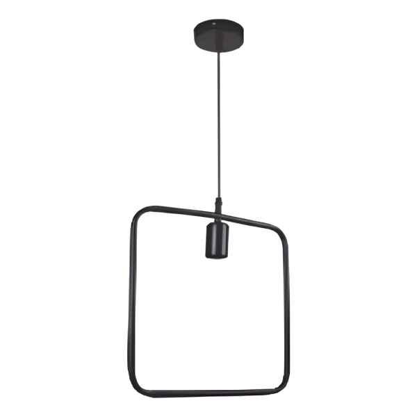 Colgante En Hierro Forma Cuadrado Contacto Electricidad