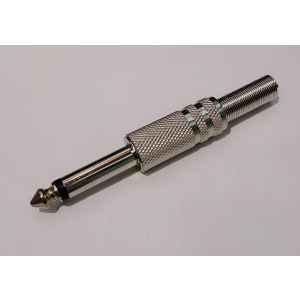 Pack 2 Plug Macho 1/4 Mono Metal Contacto Electricidad