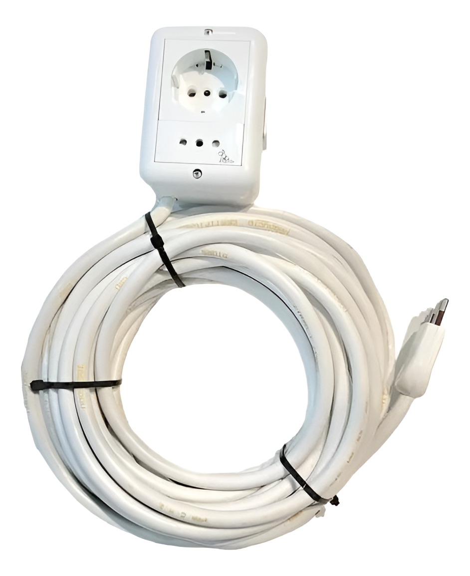 Alargue Armado 30m / 3x2 Mm Con Toma Schuko Y Toma Modular