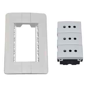 Plaqueta Kalop 3 Tomas Modular / Contacto Electricidad/colón