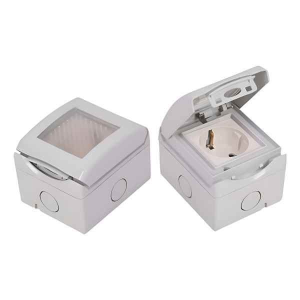 Toma Schuko Con Caja Estanco Ip54 Mig Contacto Electricidad