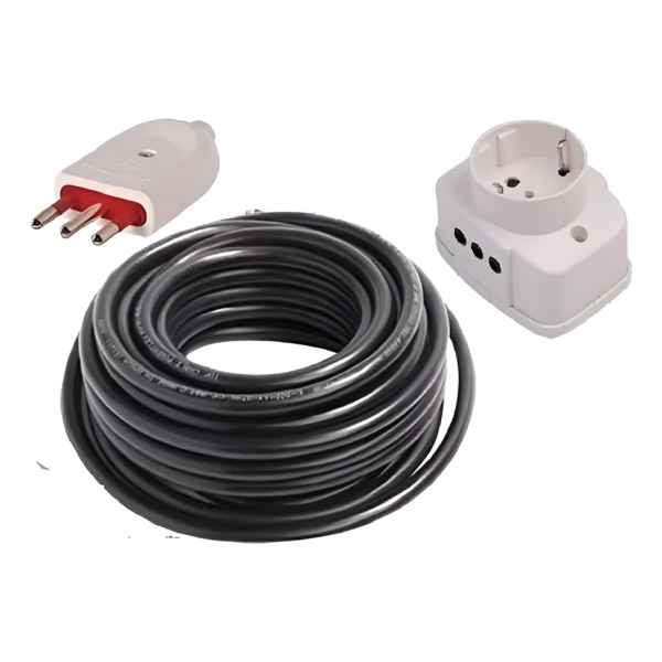 Alargue Armado 30 Mts Con Toma Schuko 2 Laterales Y Ficha 3l