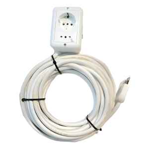 Alargue Armado 10m / 3x2 Mm Con Toma Schuko Y Toma Modular