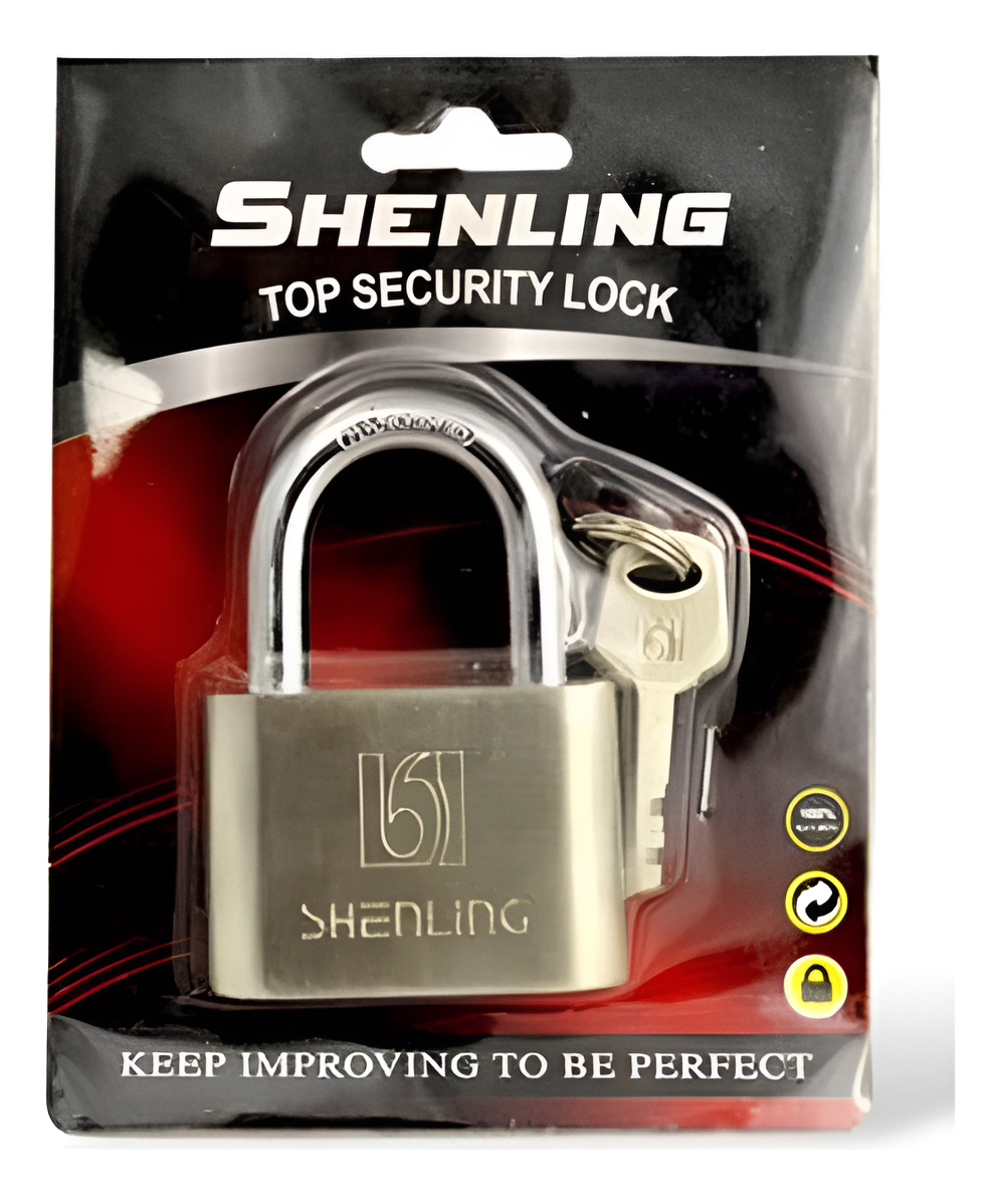 Candado De Seguridad Acero Con 3 Llaves 40mm Shenling