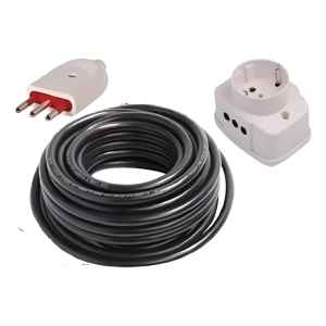 Alargue Armado 20 Mts Con Toma Schuko 2 Laterales Y Ficha 3l