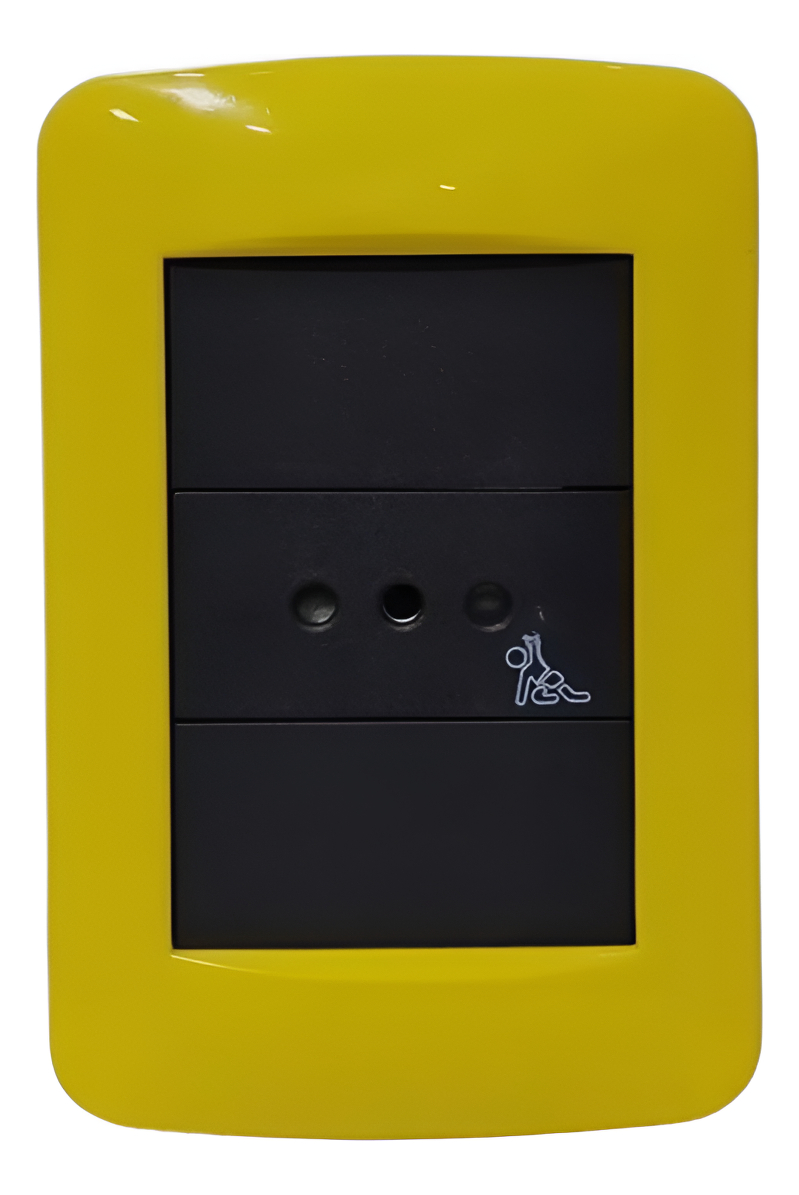 Plaqueta Armada Color Amarilla Con Toma Modular