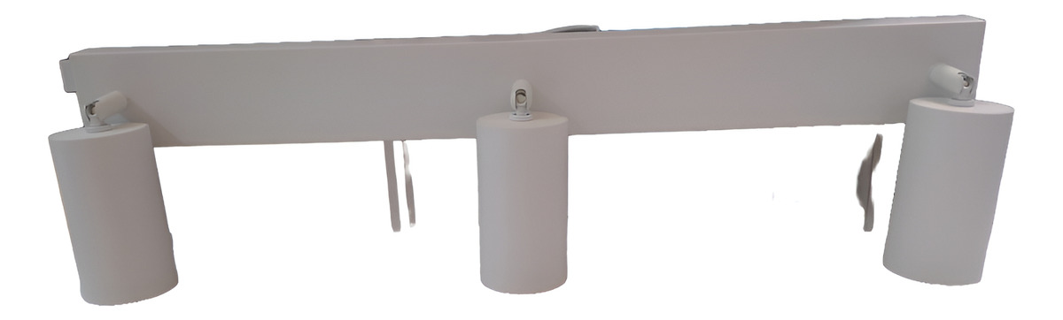 Spot Cilindro 3 Luces Gu10 Aluminio Rectangular