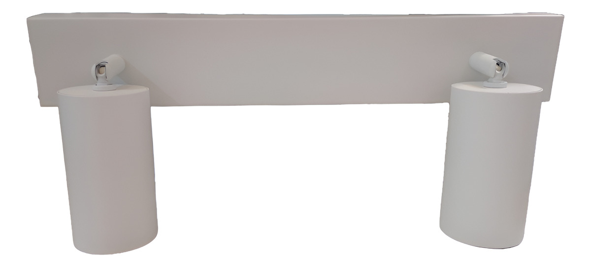 Spot Cilindro 2 Luces Gu10 Aluminio Rectangular