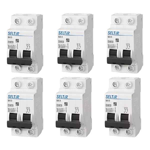 Pack 6 Llaves Térmicas Seltir Contacto Electricidad - Imagen 3