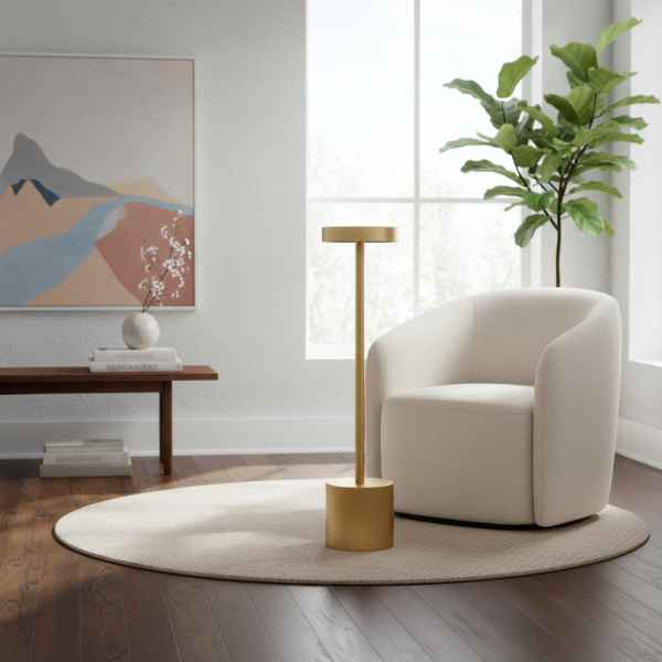 Portátil Táctil Luz Led De Mesa Altura 34cm Diámetro 80 Mm - Imagen 2