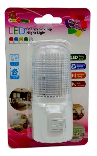 Luz Nocturna Led Lámpara De Enchufe Con Interruptor - Imagen 2
