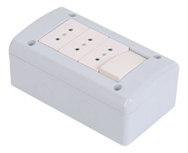 Caja Para Módulos Beta 3 En Linea X3 + Interruptor Bipolar