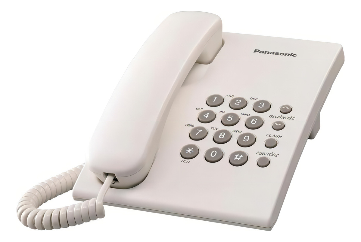 Teléfono Panasonic De Mesa Kx-ts500fxw Fijo - Color Blanco