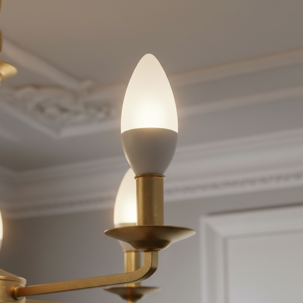 Lampara Vela E14 Led 5 Watts Contacto Electricidad Colon - Imagen 6