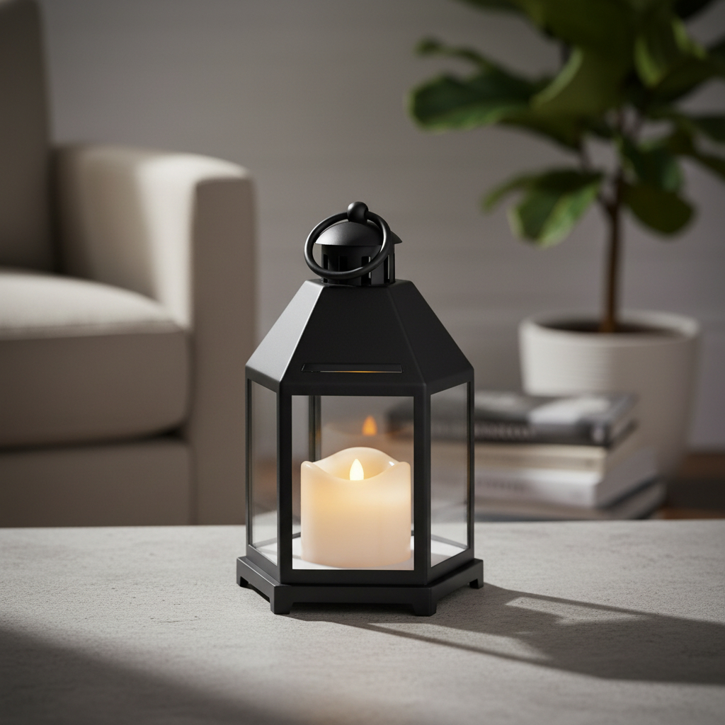 Farol Con Vela Led Luz Cálida 3000k Contacto - Imagen 3