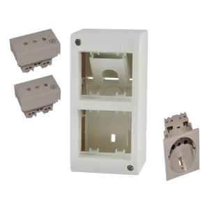 Caja Richi 4 Módulos Con 2 Toma Modular Y 1 Toma Schuko