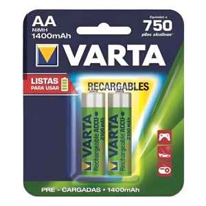 Pila Recargable Aa (pack X 2) Contacto Electricidad Colon