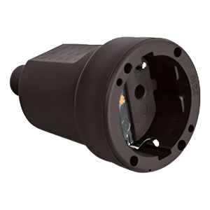 Ficha Schuko Hembra Goma Conatel 16 Amperios Conexión Segura