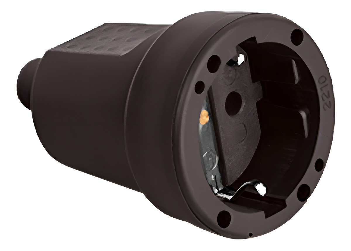 Ficha Schuko Hembra Goma Conatel 16 Amperios Conexión Segura