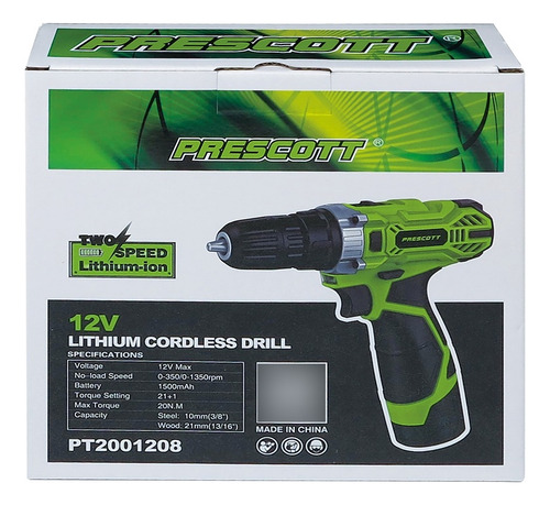 Taladro Atornillador Prescott 12v Pt2001208 Contacto Colon - Imagen 2