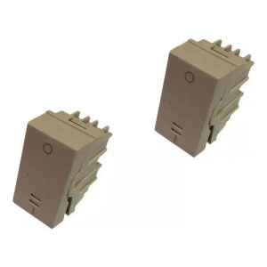 Pack 2 Modulo Llave Bipolar Bege Richi Contacto Electricidad