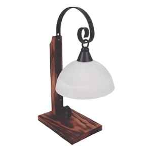 Portátil De Mesa En Hierro Y Madera Con Campana De Vidrio