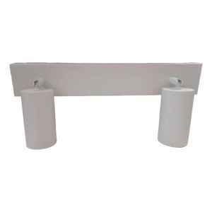 Spot Cilindro 2 Luces Gu10 Aluminio Rectangular