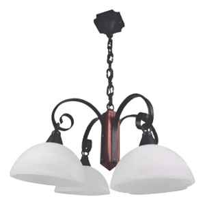 Colgante 4 Campanas Madera Y Hierro Contacto Electricidad