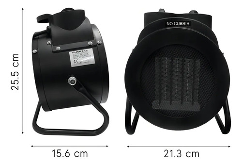 Calefactor Radiador Punktal Pk-2600 Cf 2000w Negro Con Ventilación - Imagen 5