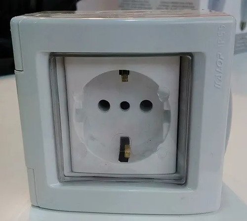 Caja Con Membrana 2 Mod Con Toma Schuko Contactoelectricidad - Imagen 2