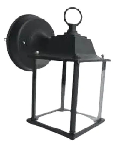 Farol Colonial De Pared Negro Contacto Electricidad