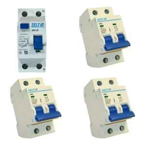 Pack 3 Llaves Térmicas Seltir 6k + 1 Llave Diferencial