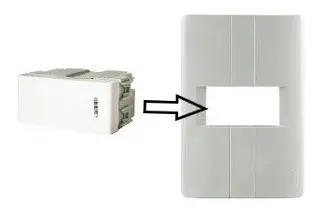 Plaqueta Completa Llave Unipolar Donna Kalop - Imagen 2