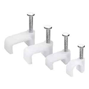 Pack 3 Paquete De 100 Grampas Chatas De Plástico N°10