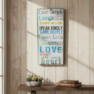 Carteles De Madera Cuadro Largo 60 Cm Ancho 30 Cm