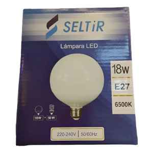 Lampara Led Redonda Seltir 18w E27 6500k Contacto Colon