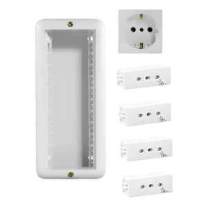 Caja Reggio 6 Módulos Con 1 Toma Schuko 4 Tomas Modular