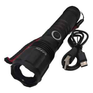 Linterna Recargable De Luz Fuerte Usb Cafini 73011 Contacto