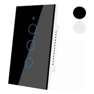 Interruptor Táctil Smart 1 Banda Wifi C/ Neutro 3 Mod Negro