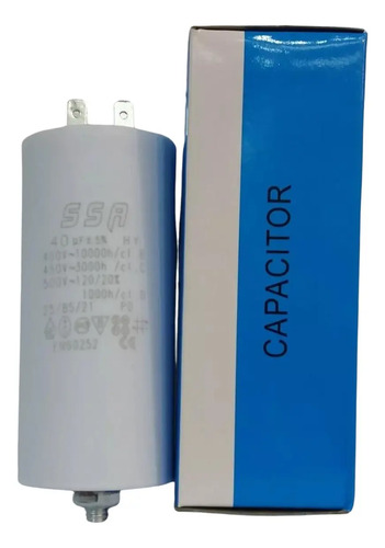 Capacitor 40uf/400v500v/ Contacto Electricidad/ Colón